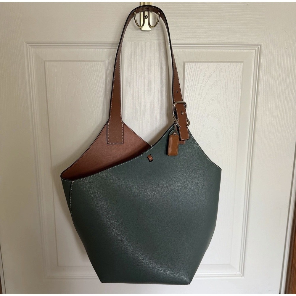 MDBM Maison De Beaute Marseille Cholet Bucket Shoulder Bag Green/Brown NWOT